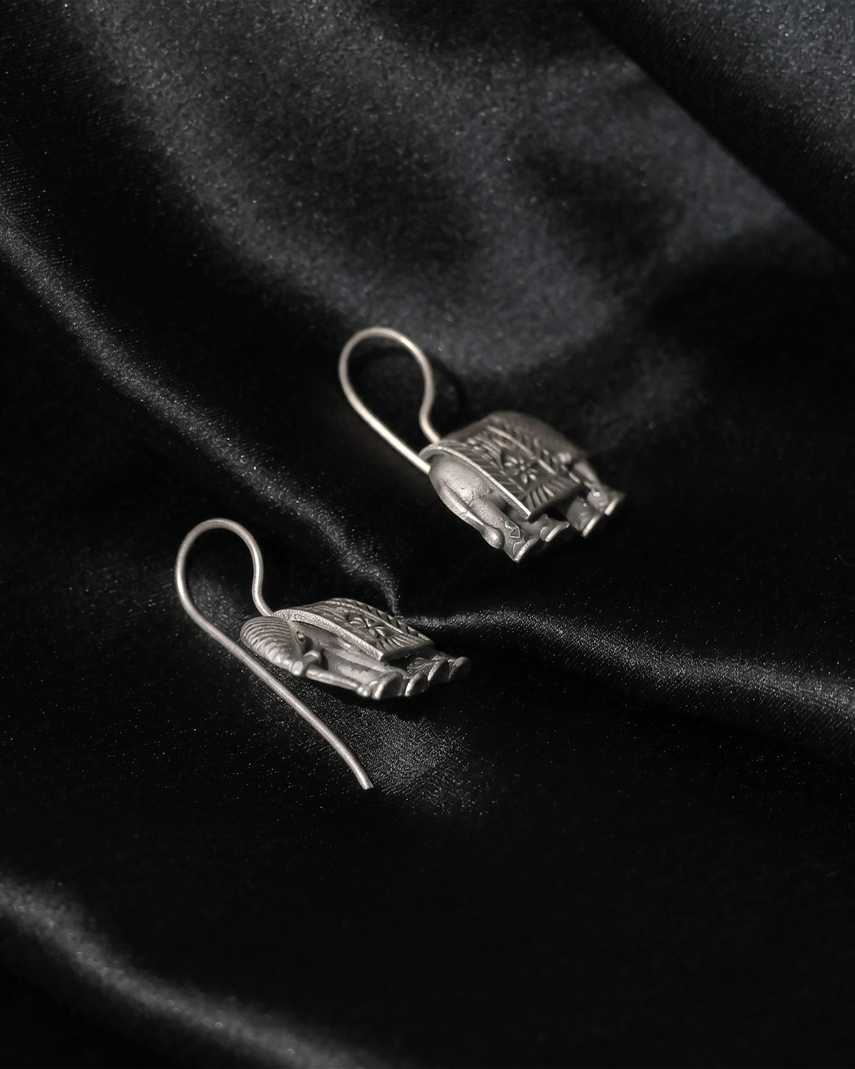 Geometric Temple Drop Earrings