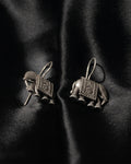 Geometric Temple Drop Earrings