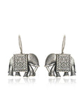 Geometric Temple Drop Earrings