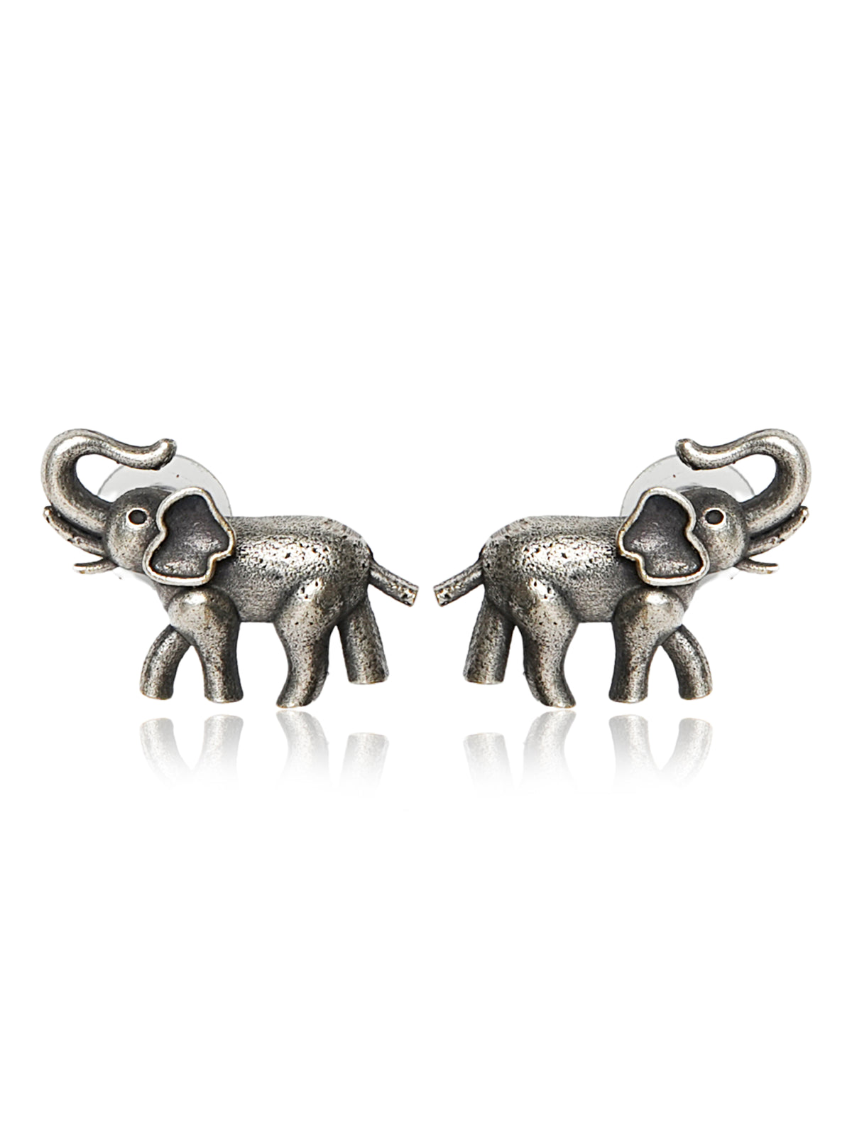 Elephant Motif Stud Earrings