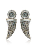 Oxidised Tribal Cone Stud Earrings