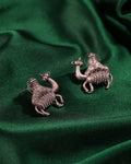 Oxidised Camel Stud Earrings