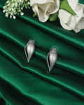 Oxidised Shell-Inspired Stud Earrings