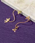 Floral Leaf Vine  Earrings