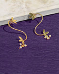 Floral Leaf Vine  Earrings