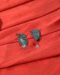 Peacock Paisley Stud with Ear Cuffs Earrings