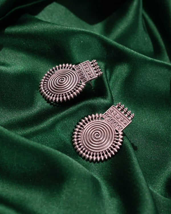 Spiral Sunburst Drop Earrings
