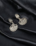 Floral Half Moon Drop Earrings