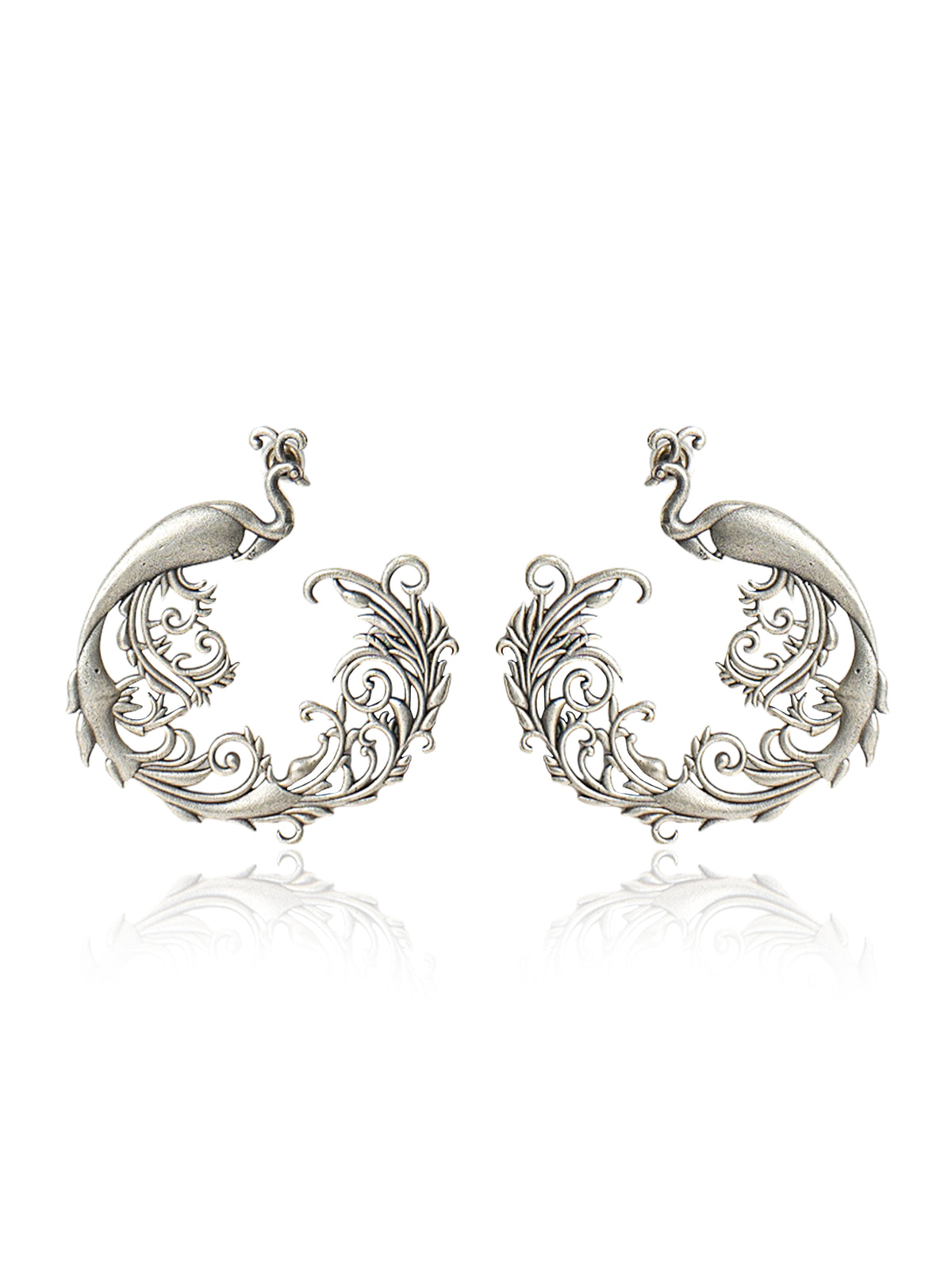 Peacock Filigree Stud Earrings