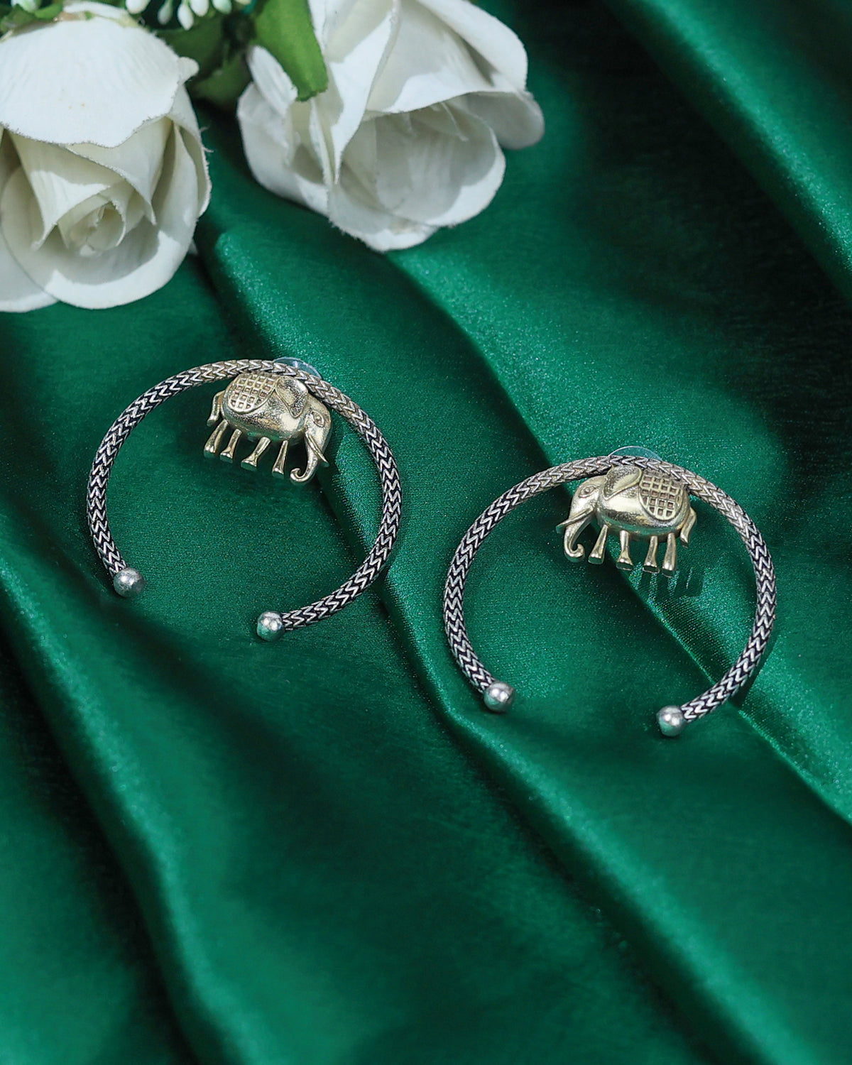 Elephant Hoop  Earrings
