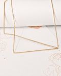 Gold-Tone Geometric Linear Pendant Necklace