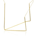 Gold-Tone Geometric Linear Pendant Necklace