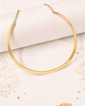 Gold-Tone Classic Curved Collar Necklace