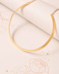Gold-Tone Classic Curved Collar Necklace
