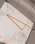 Gold-Tone Geometric Open Bar Necklace