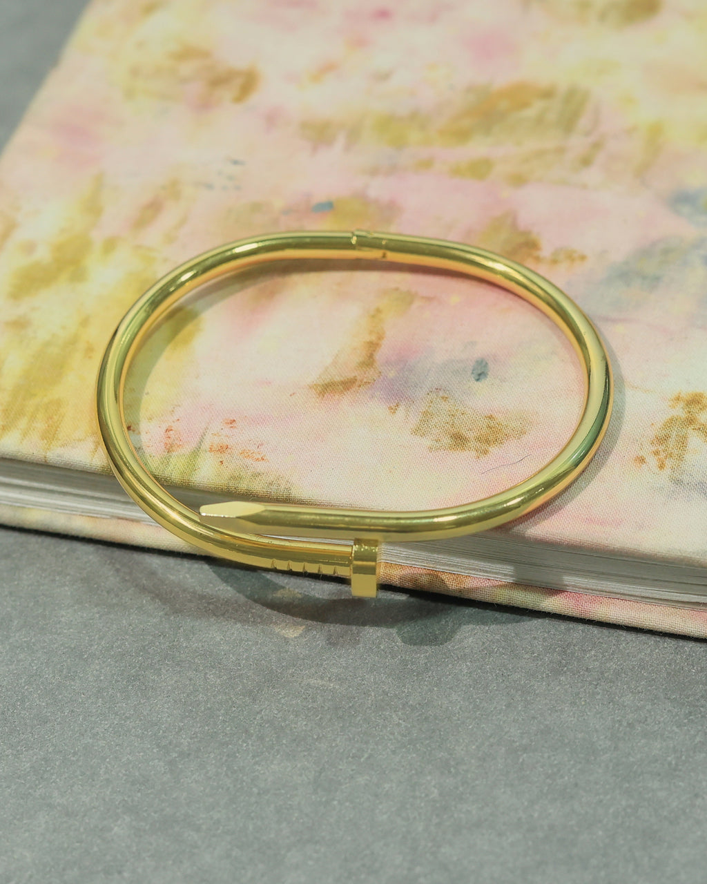 Classic Textured Brass Bracelet