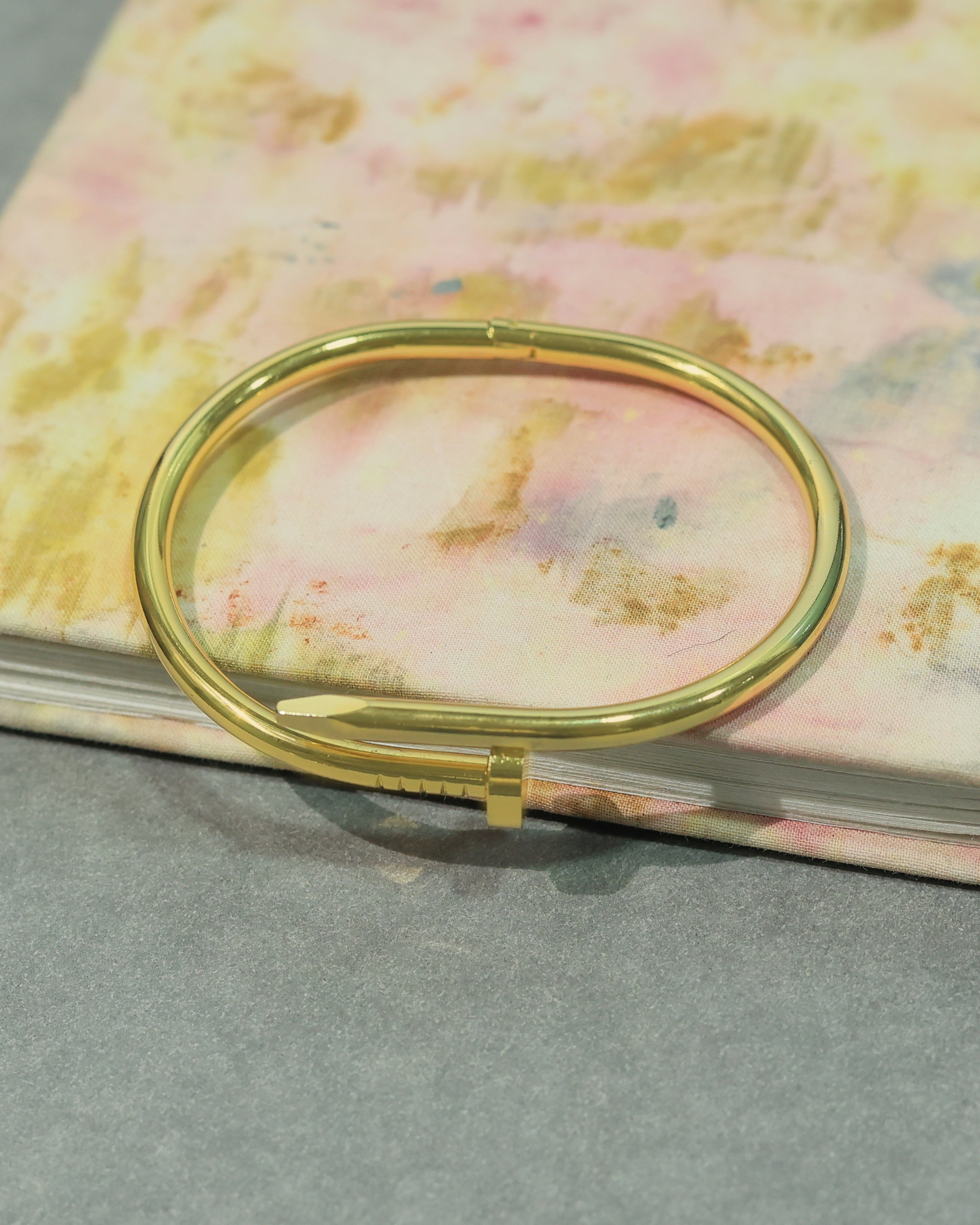 Classic Textured Brass Bracelet