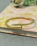 Classic Textured Brass Bracelet