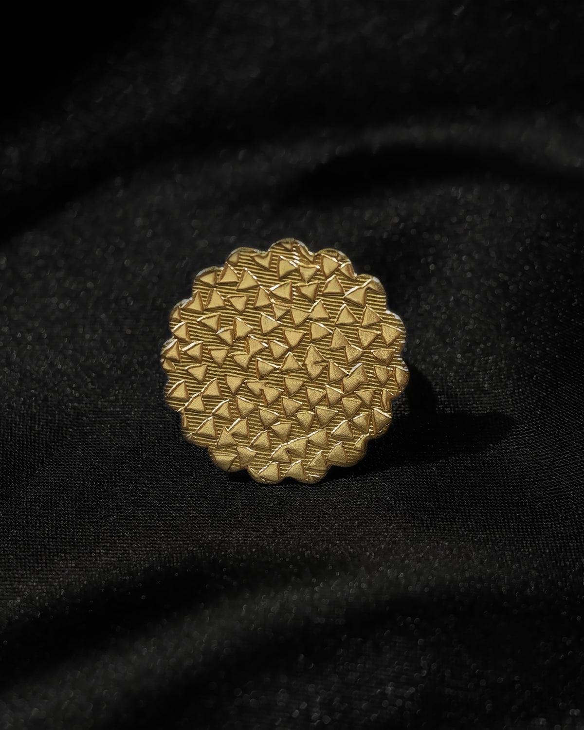 Golden Pebble Textured Statement Ring