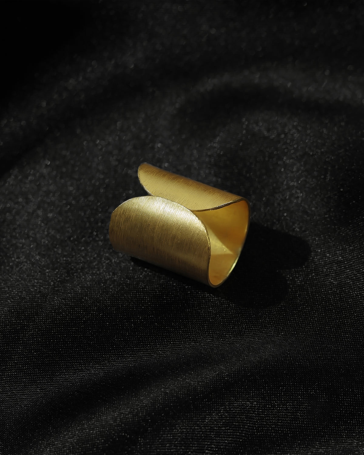 Golden Split Cuff Wrap Ring