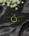 Golden Minimal Crossbar Open Ring