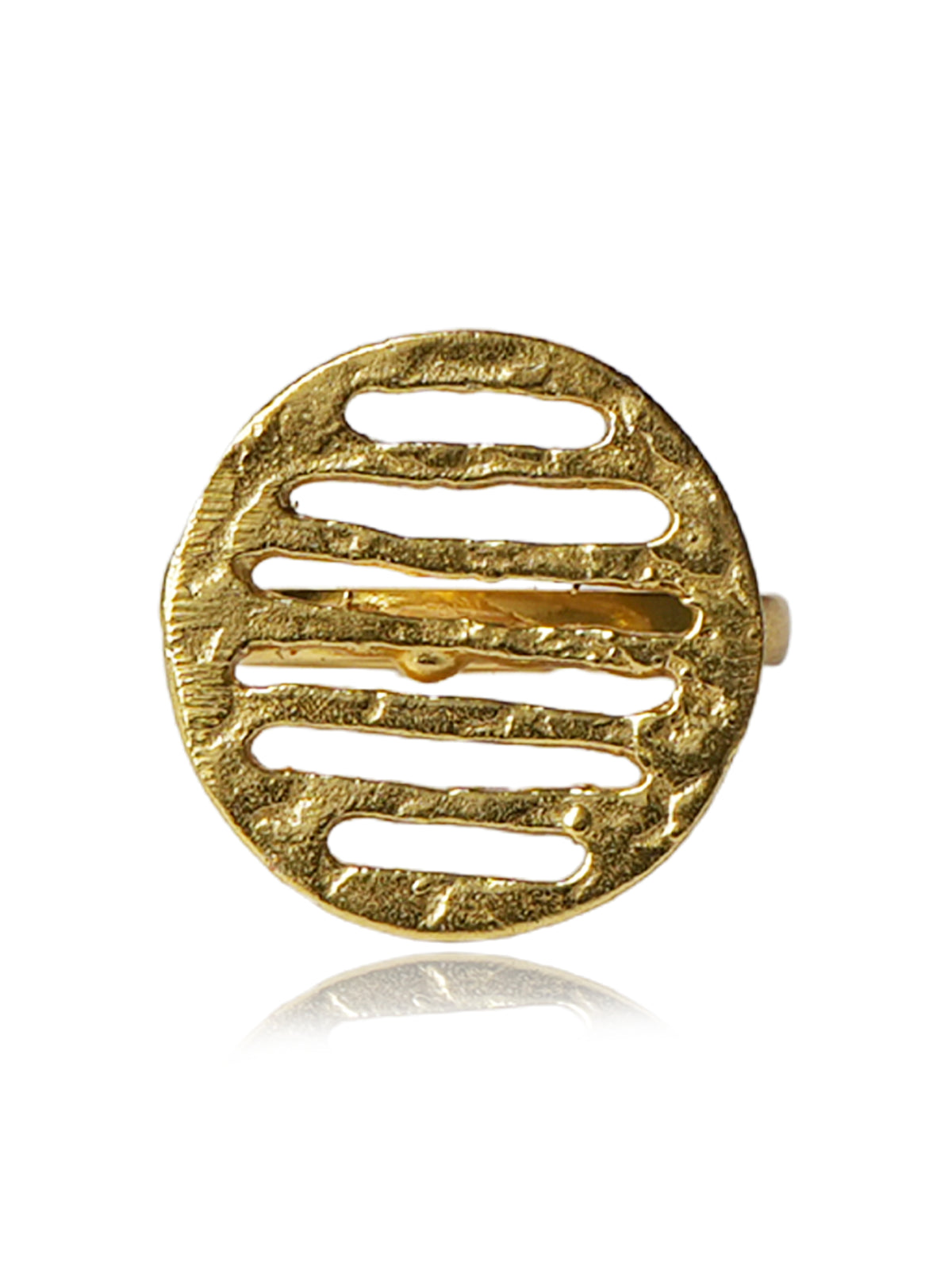 Linear Cutout Statement Ring