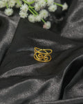 Golden Dual Sphere Open Ring