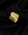 Golden Smooth Curve Open Ring