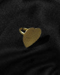 Golden Heart Mesh Statement Ring