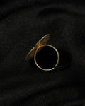 Golden Heart Mesh Statement Ring