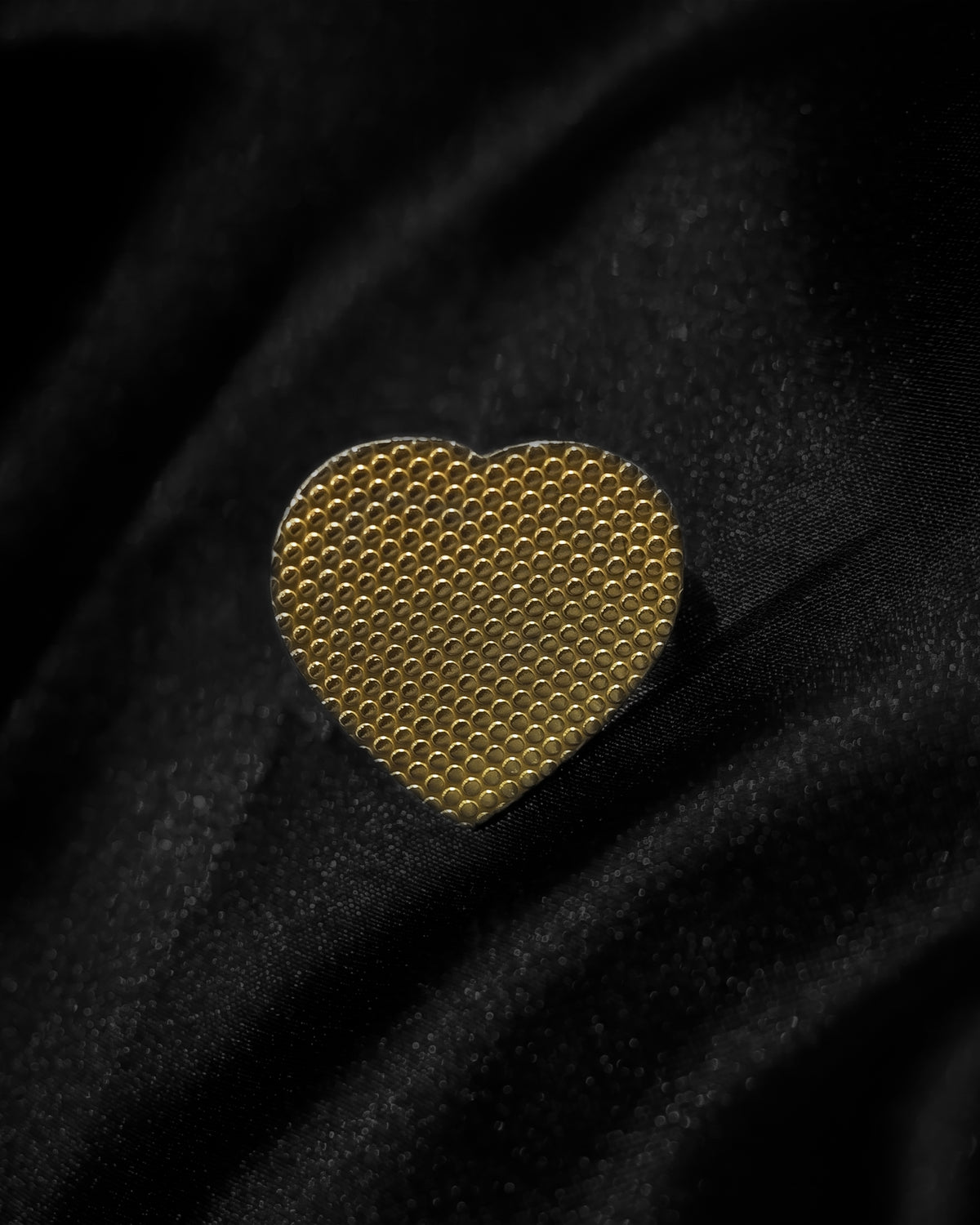 Golden Heart Mesh Statement Ring