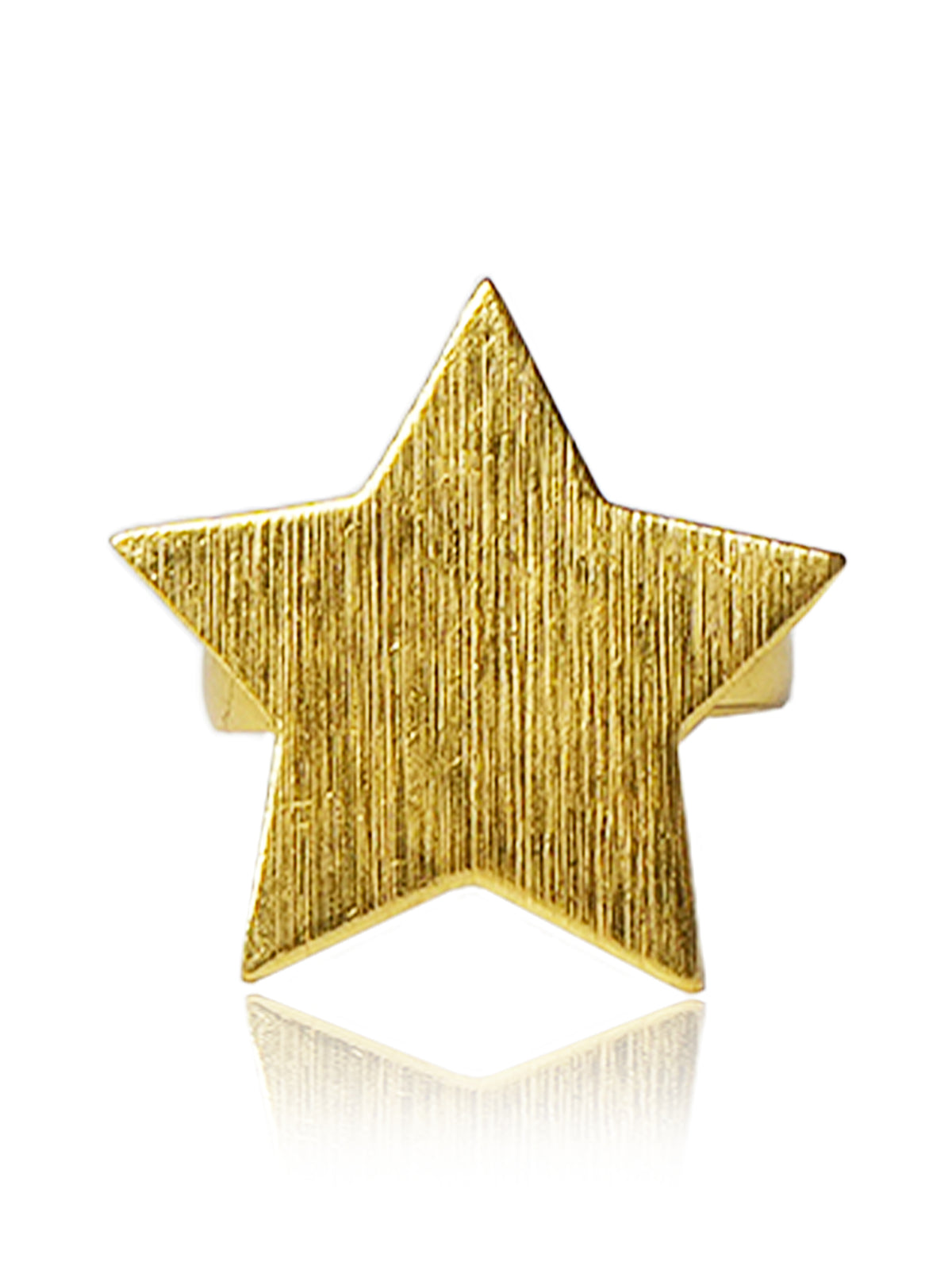 Golden Starburst Textured Ring