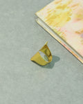 Golden Hammered Wrap Statement Ring
