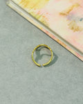 Golden Crescent Openwork Ring