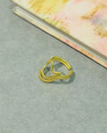 Golden Crescent Openwork Ring