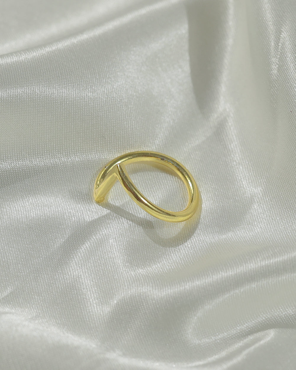 Golden Angular Open Ring