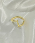 Golden Angular Open Ring