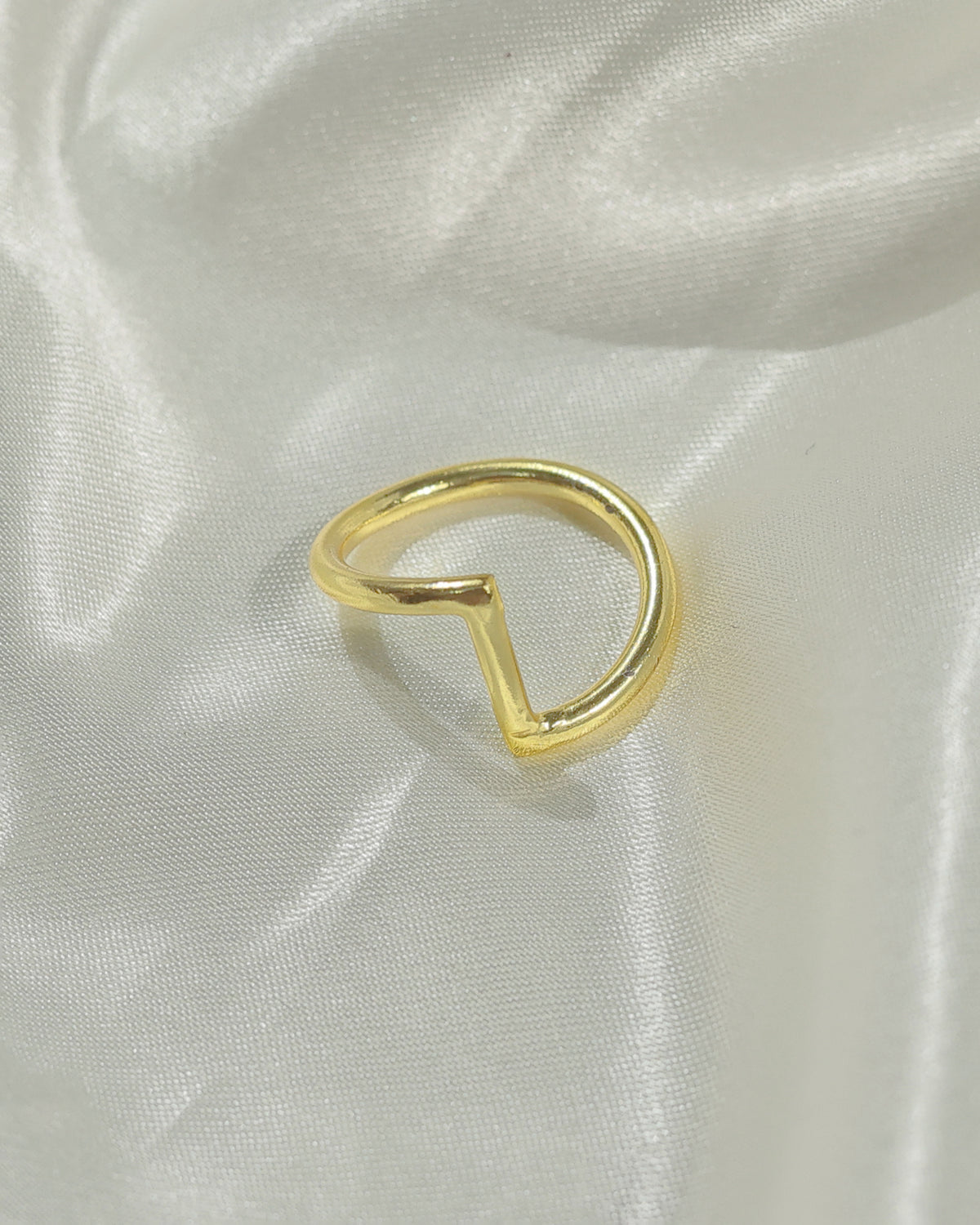 Golden Angular Open Ring