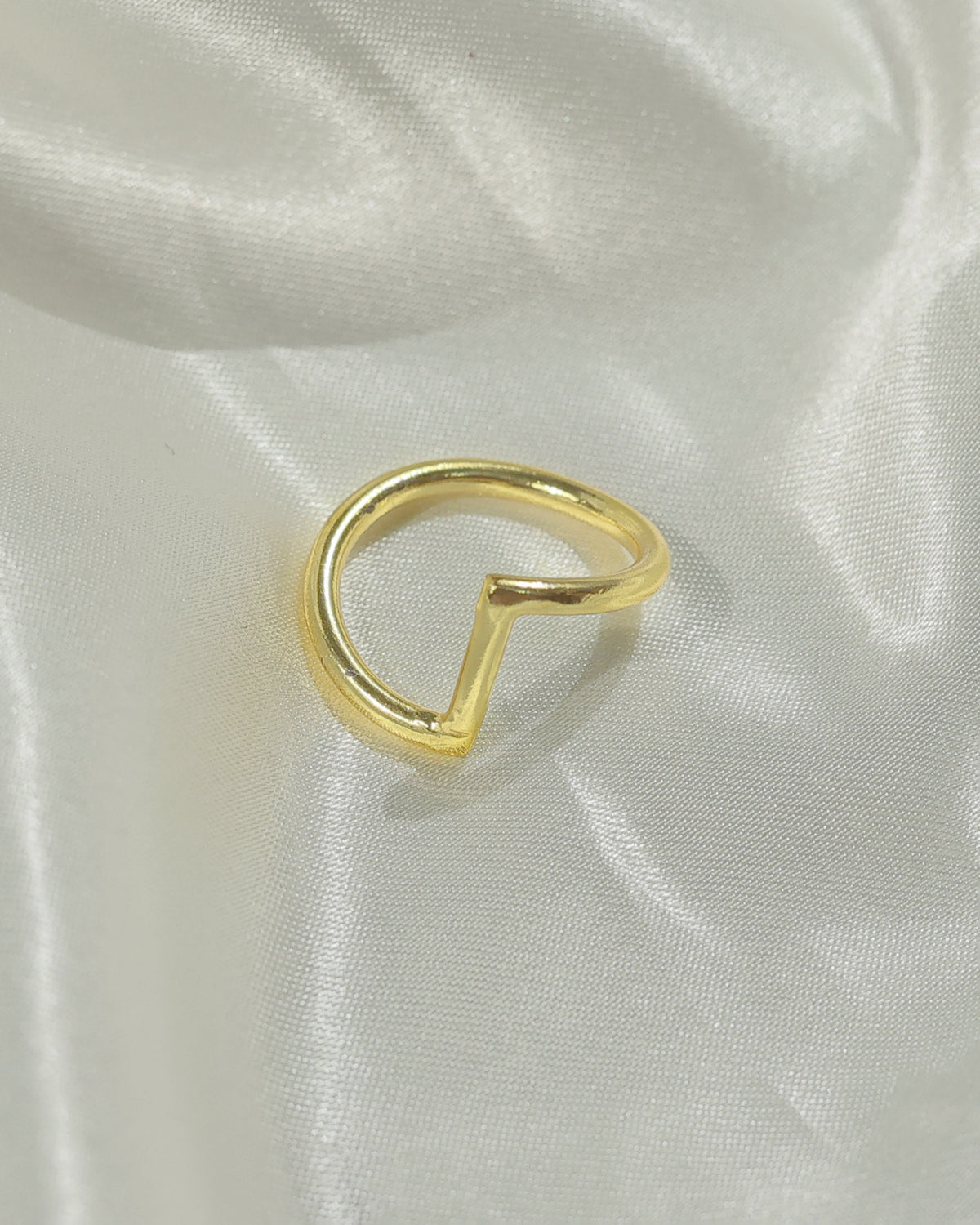 Golden Angular Open Ring