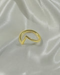 Golden Angular Open Ring