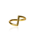 Golden Angular Open Ring