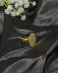 Textured Disc Statement Ring