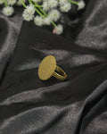 Textured Disc Statement Ring