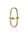 Elongated Oval Frame Ring