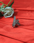 Winged Butterfly Oxidised Ring