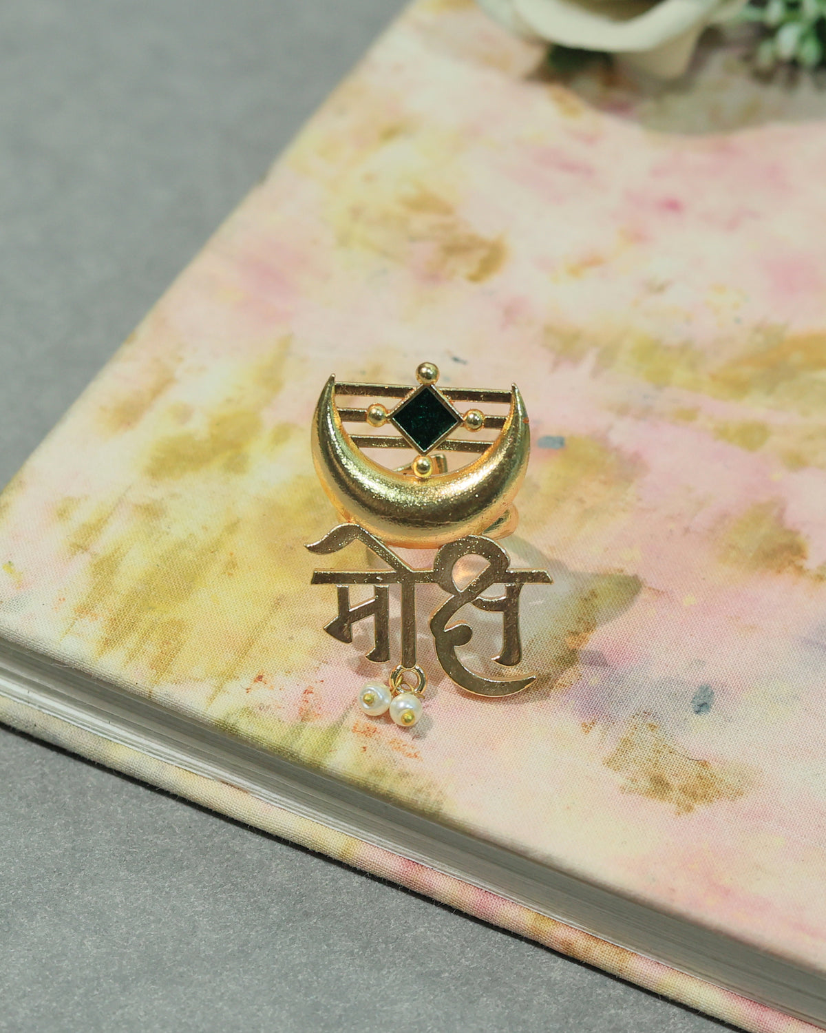 Moksh Crescent Spiritual Statement Ring