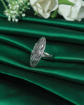 Peacock Garden Oxidised Statement Ring