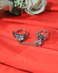 Floral Twin Ring Hand Chain