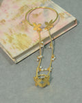 Golden Floral Hand Chain Bracelet Ring